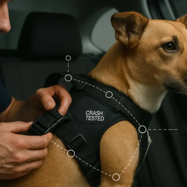 Fit & Test Crash‑Tested Harnesses for Dogs with Car Sickness