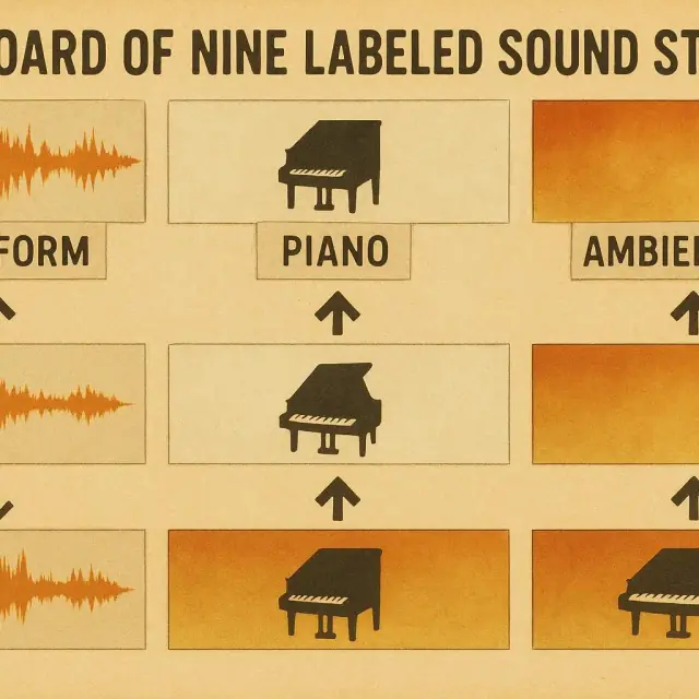 Emotional Scoring with Free Loops: 9 Plug-and-Play Stacks for Podcast Scenes
