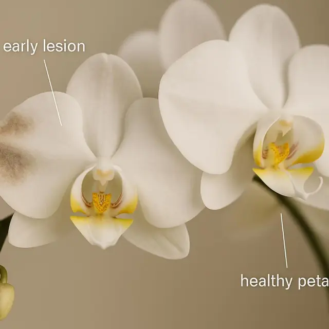 Gray Mold (Botrytis) on Phalaenopsis: Rapid Photo Triage & 7-Day Rescue Plan