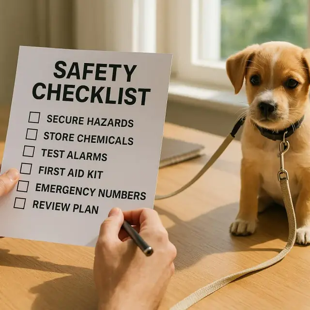Safety Checklist for Indoor Puppy Tethering